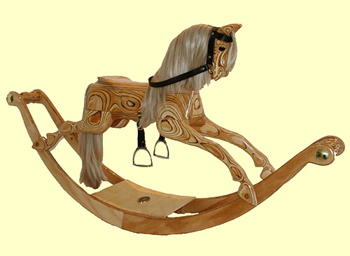 timber rocking horse